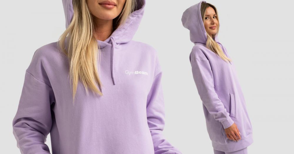 Ženska dukserica Limitless Longline Lavender - GymBeam