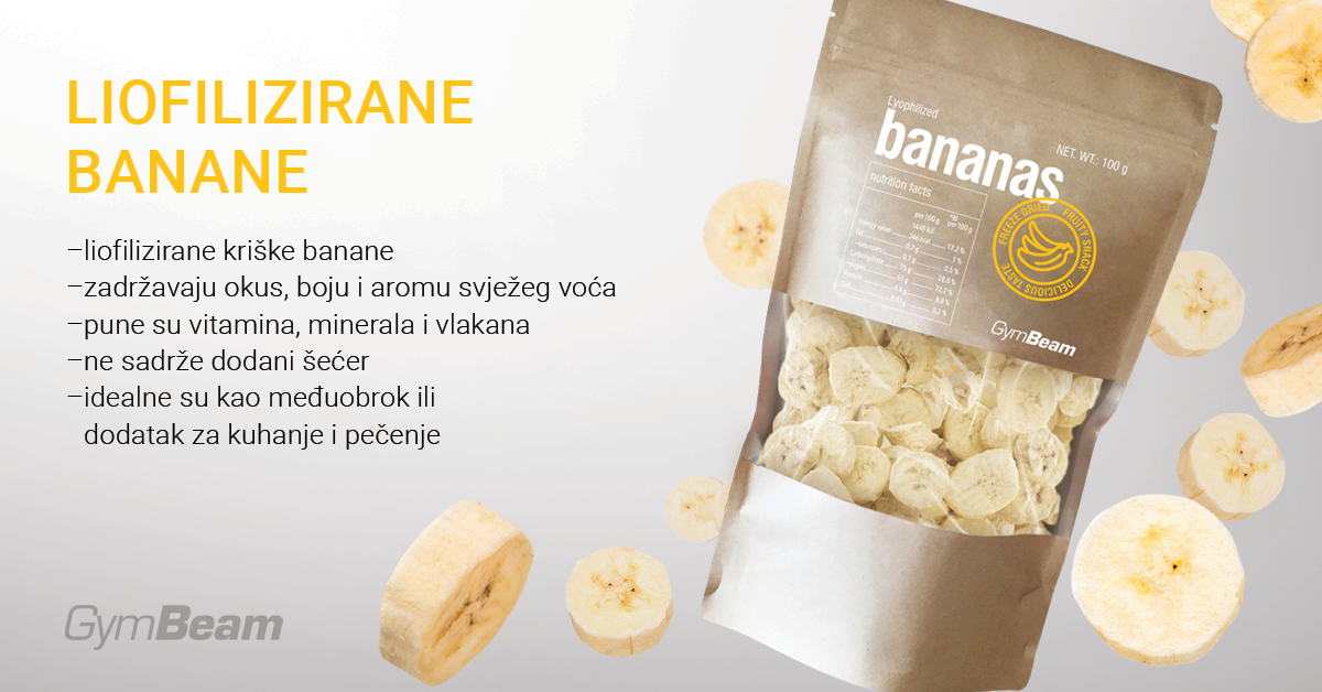 Liofilizirane banane - GymBeam